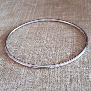 Monet Oval Bangle Silver Toned Bracelet